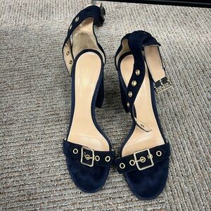 Gianvito Rossi Elegant Navy Heeled Sandals